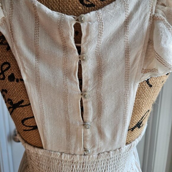 Free People Chambray Butterflies Midi Dress Size XS - Picture 5 of 15